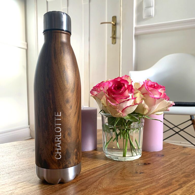 Personalisiere Deine Edelstahl-Trinkflasche Mit Gravur – 350 Ml Oder 750 Ml, Doppelwandig Isoliert, BPA-frei